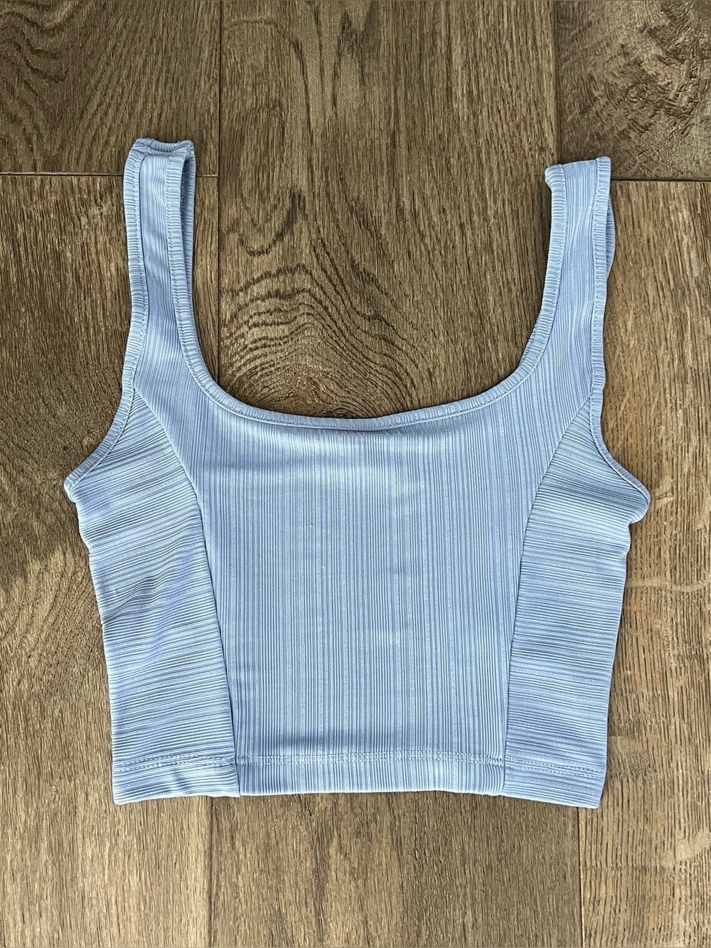 URBAN OUTFITTERS UO Ribbed Square Neck Periwinkle Blue Crop Tank Top Size S